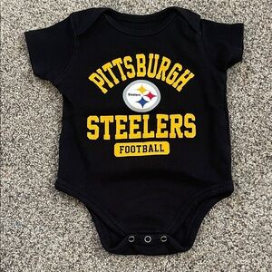 Pittsburg Steelers football onesies 3/6 months